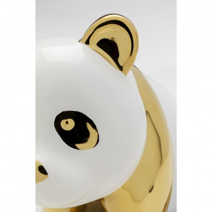 Déco panda 18cm doré et blanc Kare Design