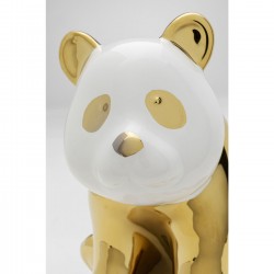 Déco panda 18cm doré et blanc Kare Design