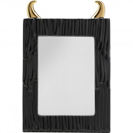 Table Mirror Yeti black and gold 19x29cm Kare Design