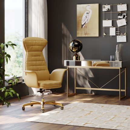 Desk Soran gold 120x50cm Kare Design