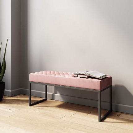 Bench Smart 90x40cm pink and black Kare Design