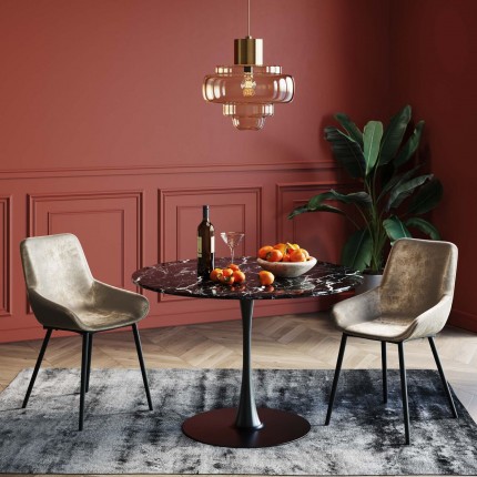 Table Veneto 110cm noire Kare Design