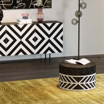 Sideboard Arctic black and white Kare Design