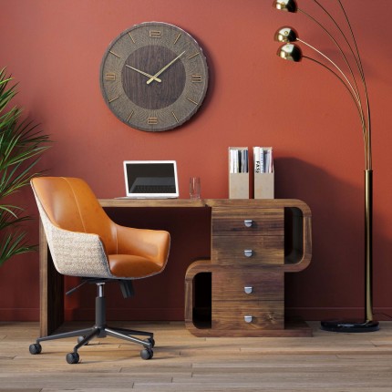 Desk Snake Walnut 150x70cm Kare Design