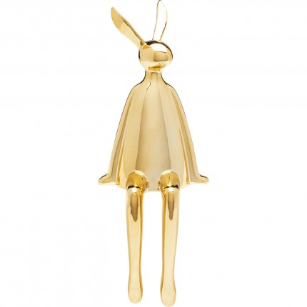 Deco rabbit gold sitting Kare Design