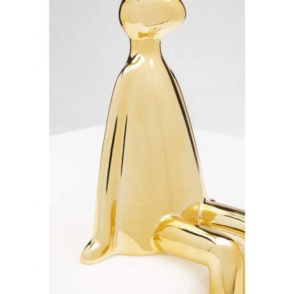 Deco rabbit gold sitting Kare Design