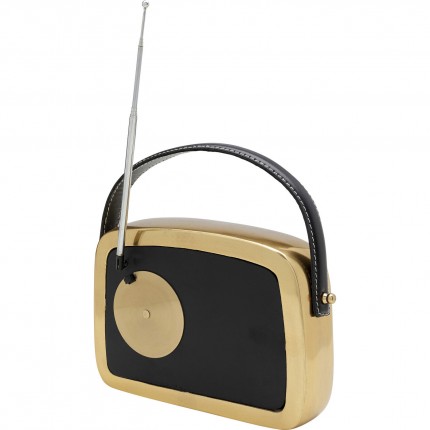 Table Clock radio gold Kare Design