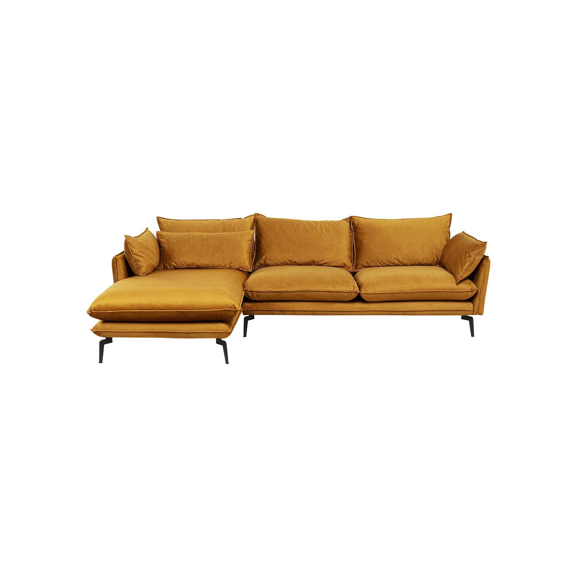 Corner Sofa Monza left velvet ocher Kare Design