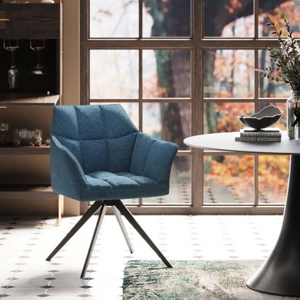 Swivel chair with armrests Thinktank Blue Kare Design