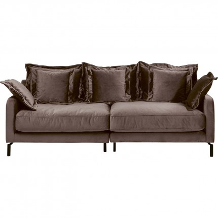 Sofa Lullaby 3-seater velvet taupe Kare Design