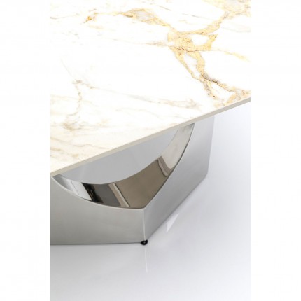 Table Eternity Oho 180x90cm white and chrome Kare Design