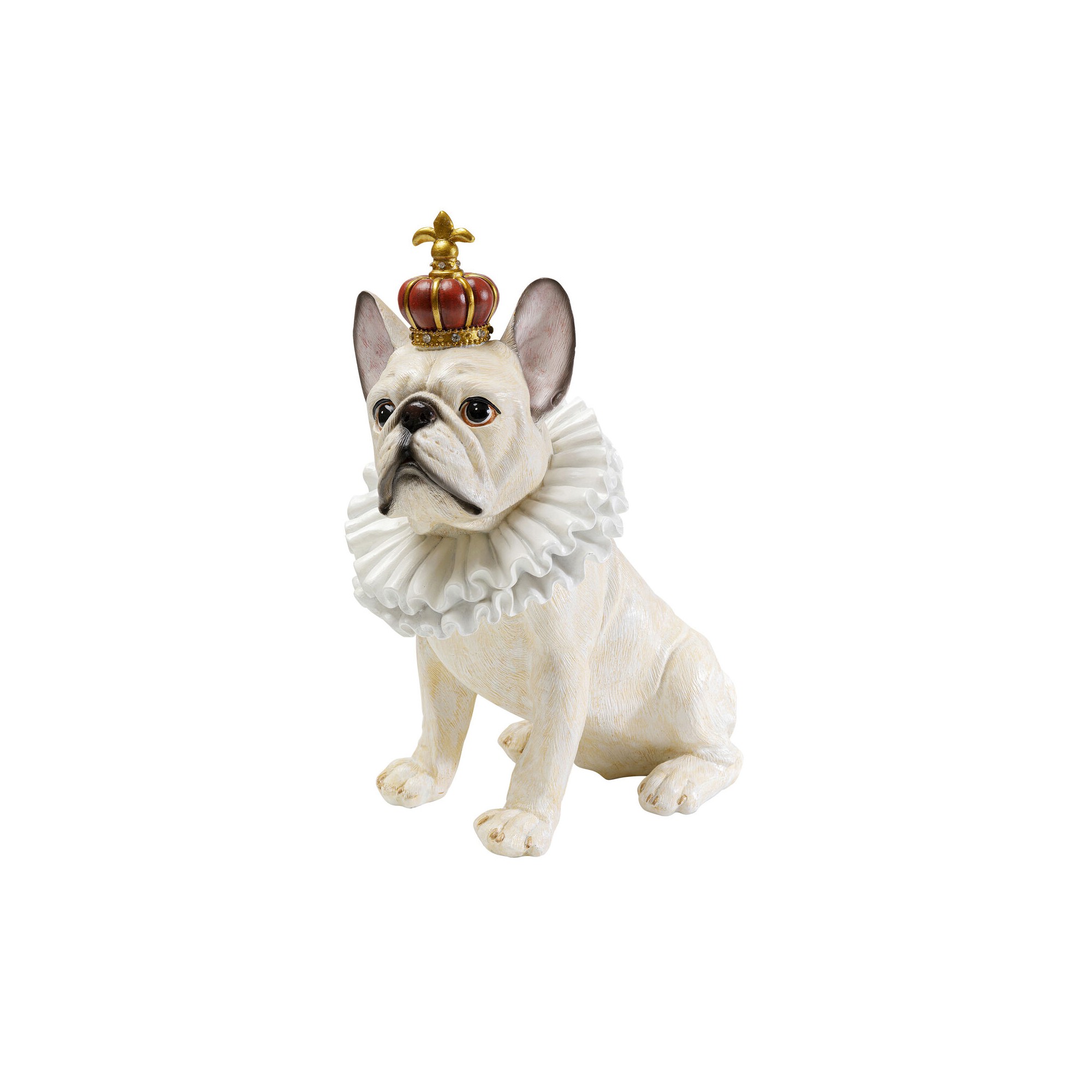 Figurine décorative King Dog blanc 33cm