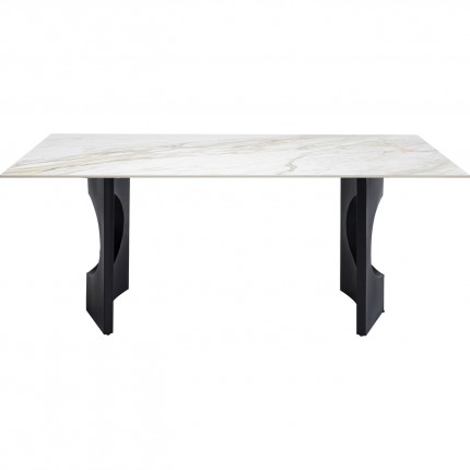 Table Eternity Oho 180x90cm blanche et noire Kare Design