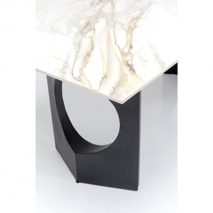 Table Eternity Oho 180x90cm blanche et noire Kare Design