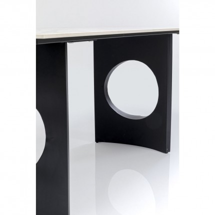 Table Eternity Oho 180x90cm blanche et noire Kare Design