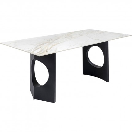 Table Eternity Oho 180x90cm blanche et noire Kare Design