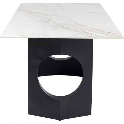 Table Eternity Oho 180x90cm blanche et noire Kare Design