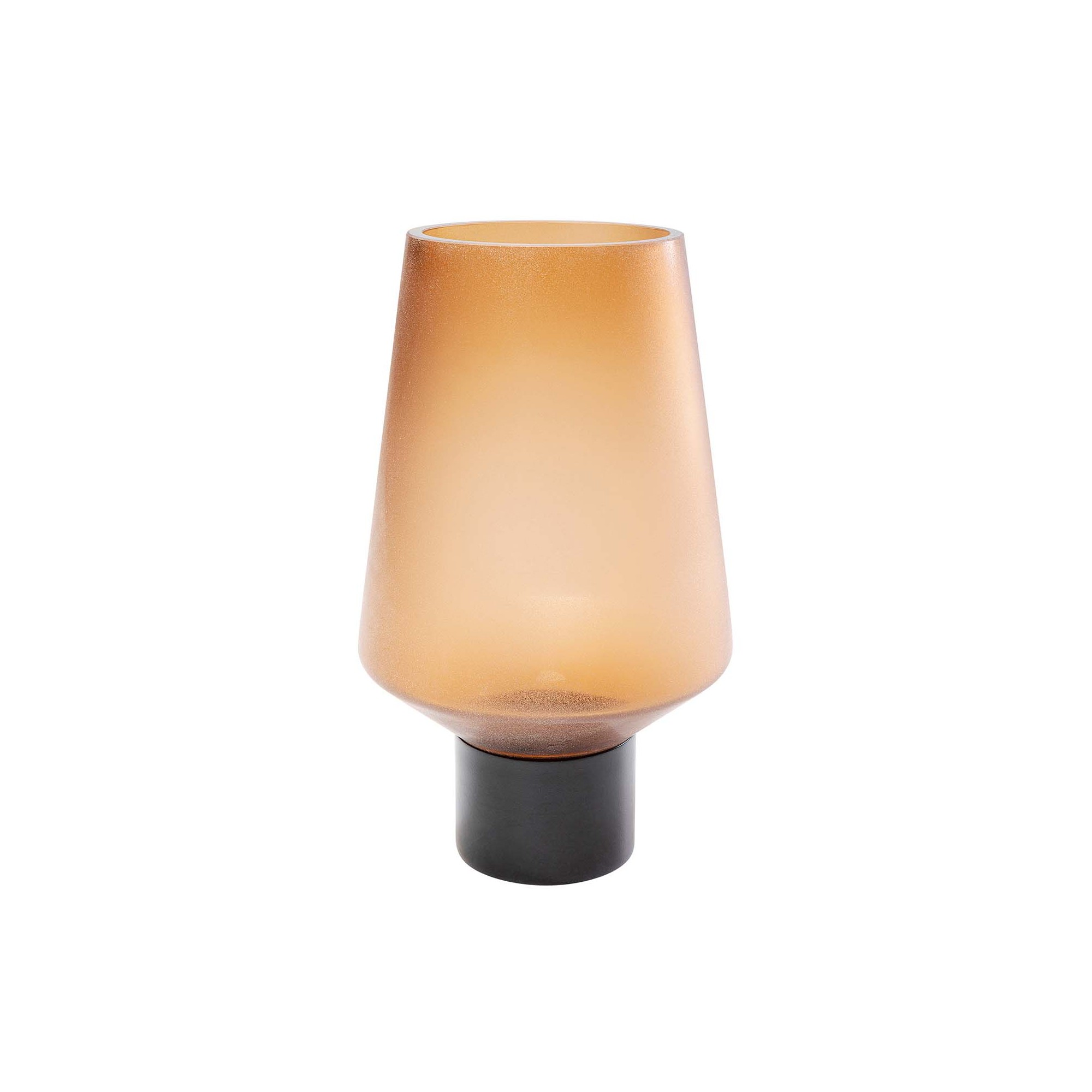 Vase Noble Ring amber matte 26cm Kare Design