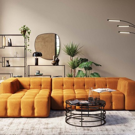 Corner Sofa Salamanca velvet ocher left Kare Design