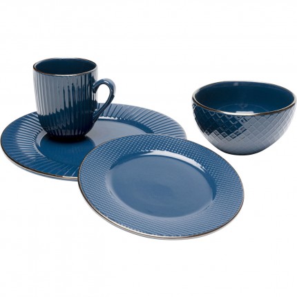 Plate Muse blue Ø20cm (4/Set) Kare Design