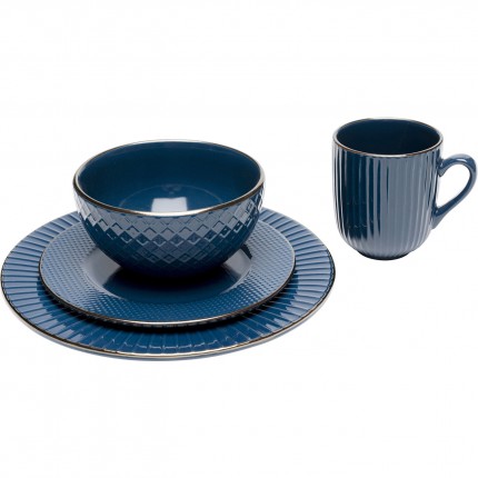 Plate Muse blue Ø27cm (4/Set) Kare Design