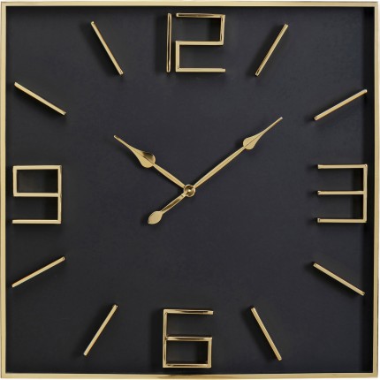 Wall Clock Gamble black and gold Kare Design