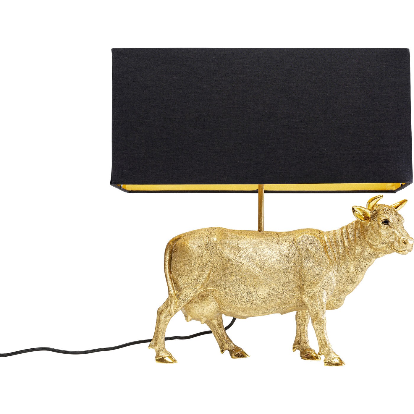 Kare Design Lampe vache dorée