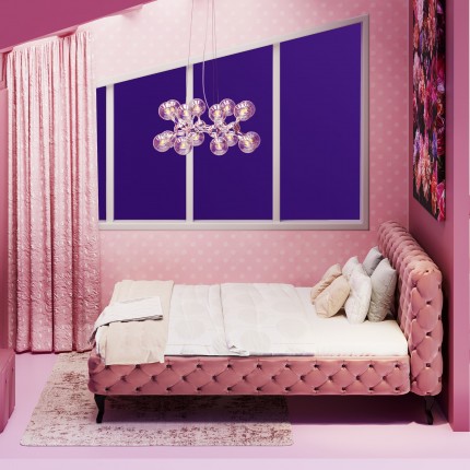 Bed Desire velvet pink Kare Design