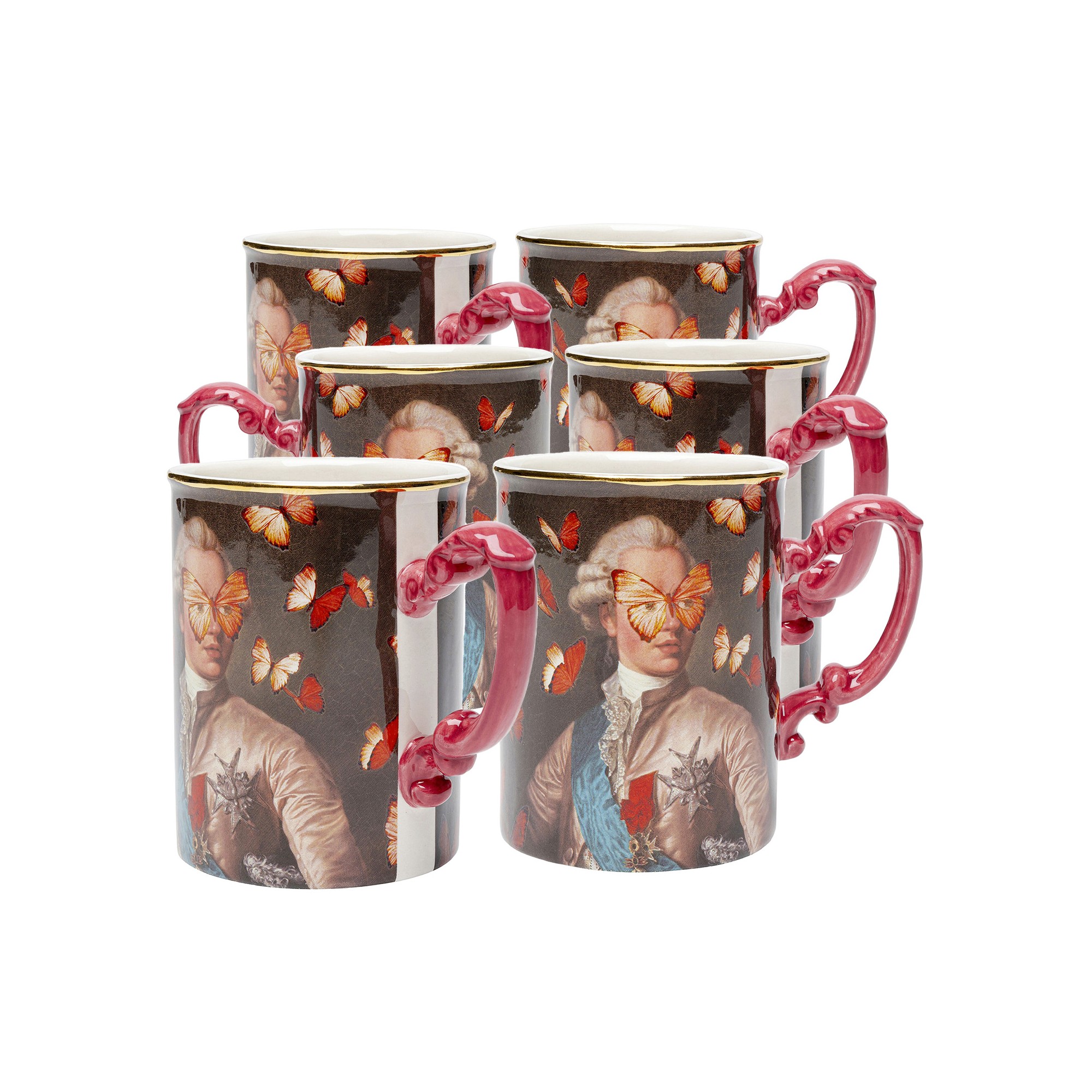 Mug Duke Butterfly (6/Set) Kare Design