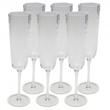 Champagne Glass Cascata (6/Set) Kare Design