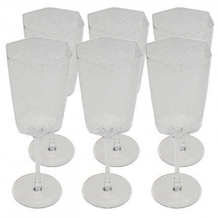 White Wine Glass Cascata (6/Set) Kare Design