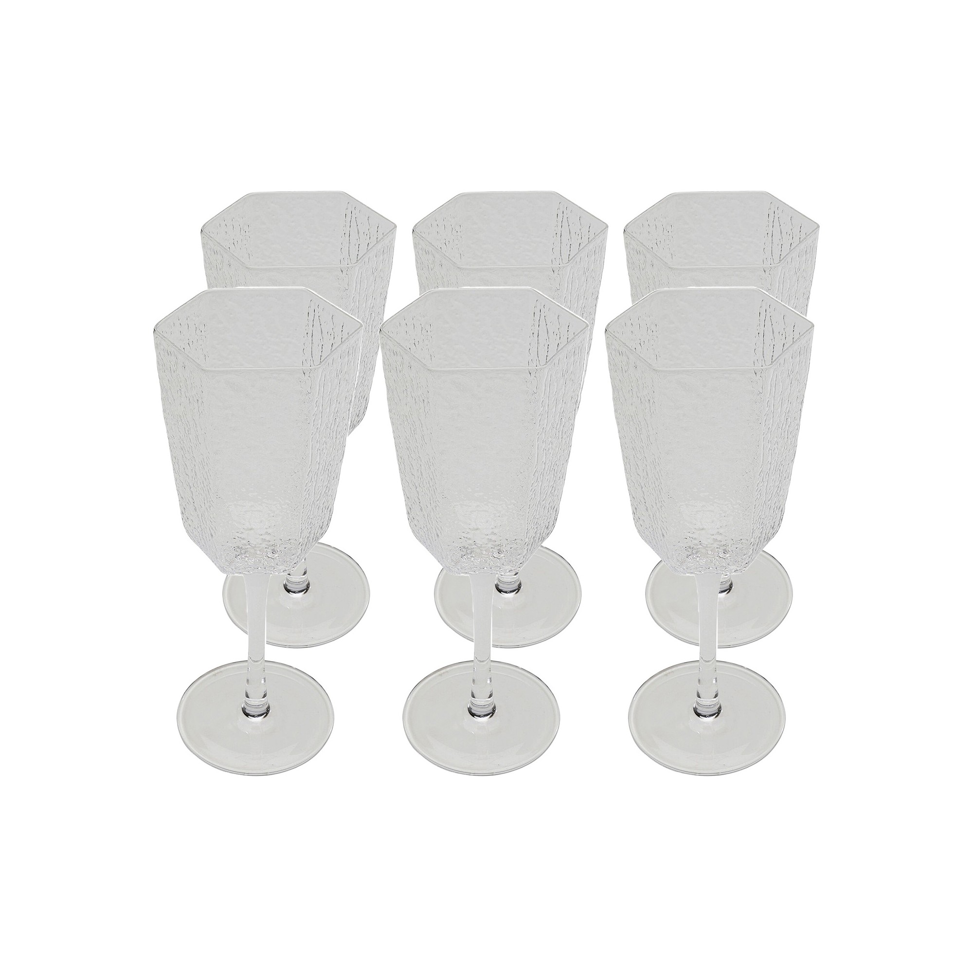 Red Wine Glass Cascata (6/Set) Kare Design