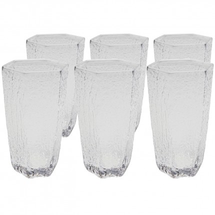 High Water Glass Cascata (6/Set) Kare Design