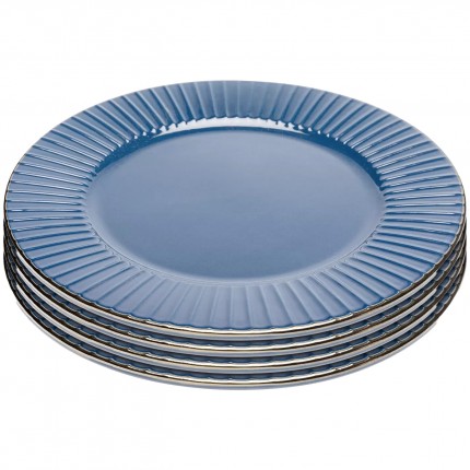 Plate Muse blue Ø27cm (4/Set) Kare Design