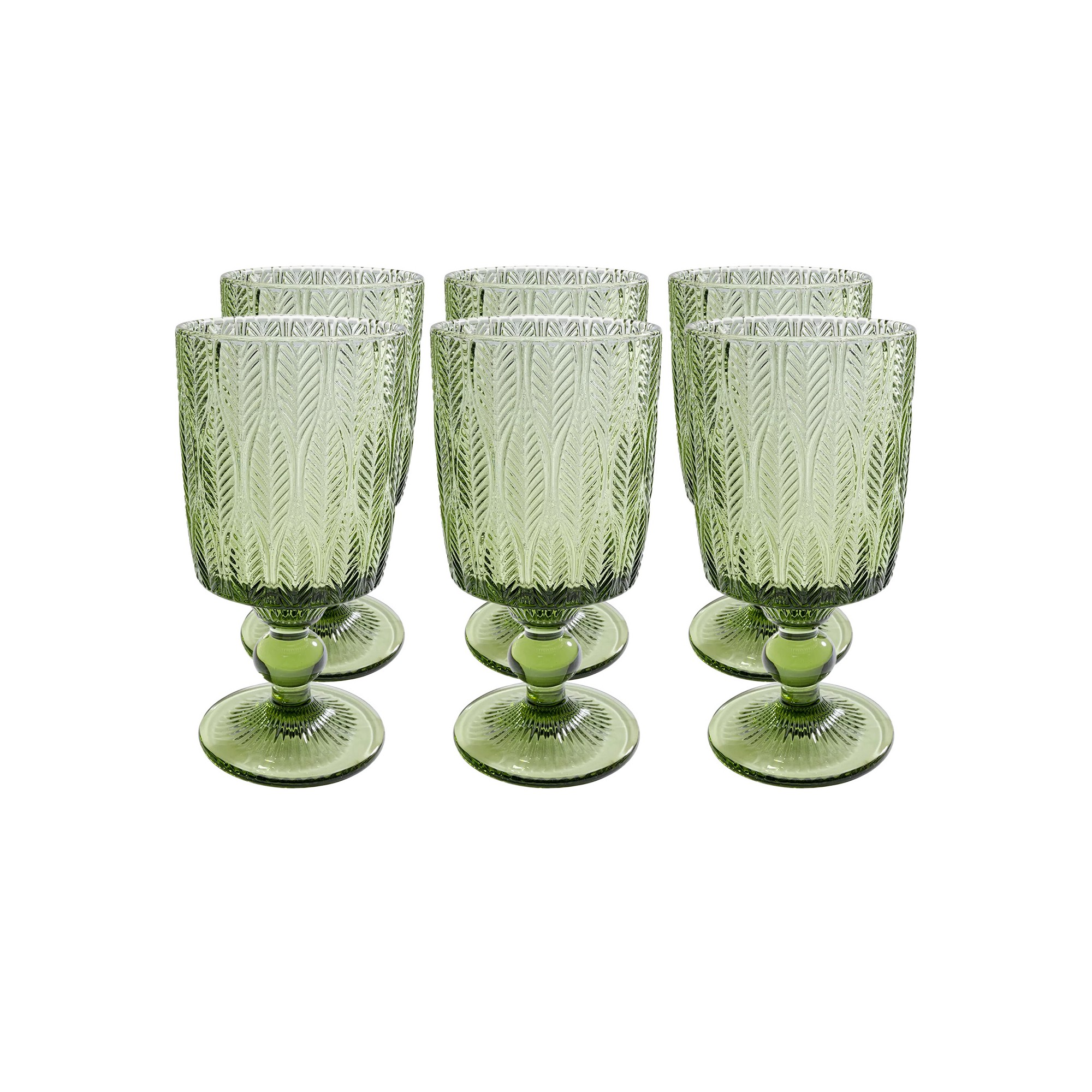 Wine Glass Fogli green (6/Set) Kare Design