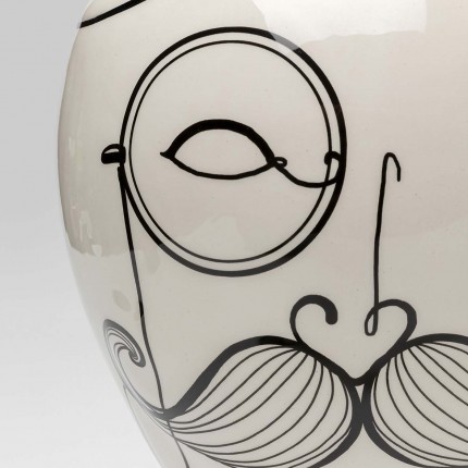 Vase Favola man white and black Kare Design