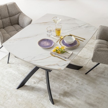 Extension Table Twist 180x90cm white Kare Design