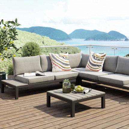 Outdoor Sofa Set Holiday Black (4-Pieces) Kare Design