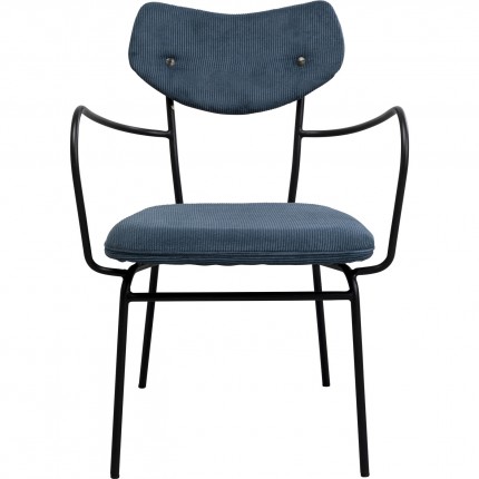 Chair with armrests Viola blue Kare Design