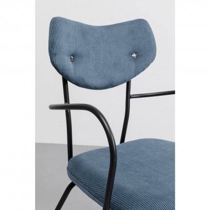 Chair with armrests Viola blue Kare Design