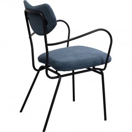 Chair with armrests Viola blue Kare Design