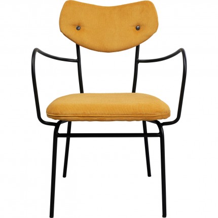 Chair with armrests Viola yellow Kare Design