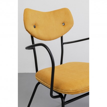 Chair with armrests Viola yellow Kare Design