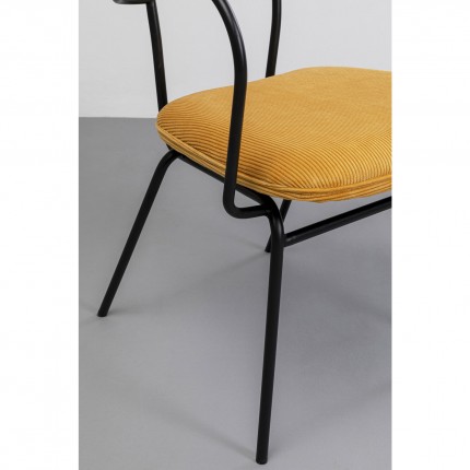 Chair with armrests Viola yellow Kare Design