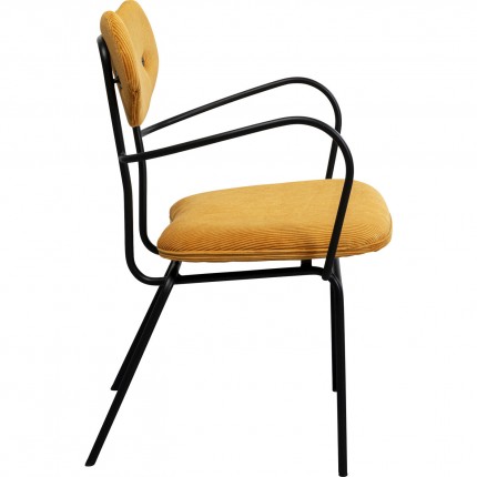 Chair with armrests Viola yellow Kare Design