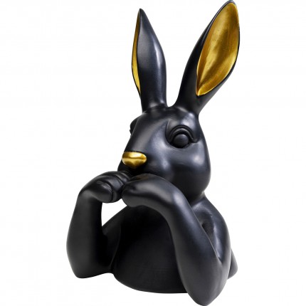 Déco buste lapin 31cm noir Kare Design