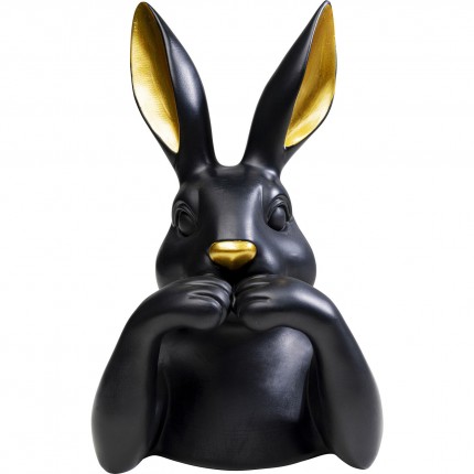 Déco buste lapin 31cm noir Kare Design