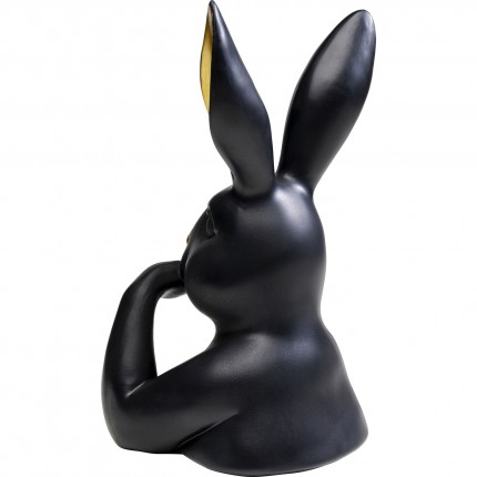 Déco buste lapin 31cm noir Kare Design