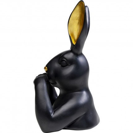 Déco buste lapin 31cm noir Kare Design