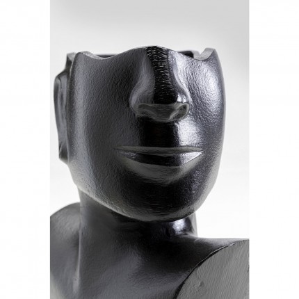 Vase Rostro side black 27cm Kare Design